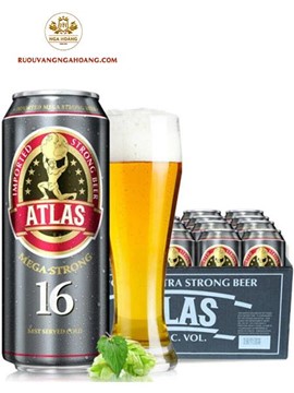 BIA ATLAS MEGA STRONG 500ML - THÙNG 24 LON