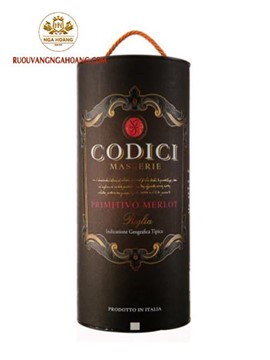 VANG BỊCH CODICI PRIMITIVO MERLOT 3 LÍT